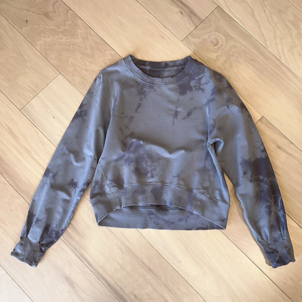Lululemon Ready to Roll Crew Sweatshirt In Shibori Gris Women’s 4